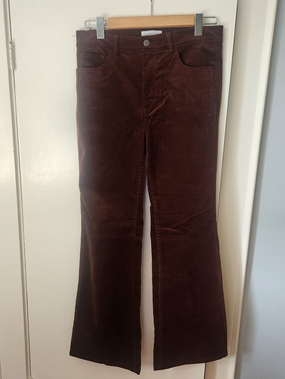 NWOT Loft size 8/29 flare stretch corduroy  pants.